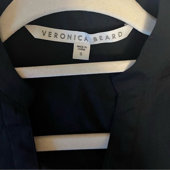 Veronica Beard Bell Button-Front Ruched Shirtdress NWT $450 - Picture 6 of 8